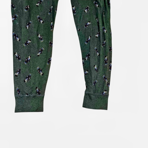 Ralph Lauren Polo Bear Green Lounge Pants Joggers Large L 100% cotton - Picture 2 of 6